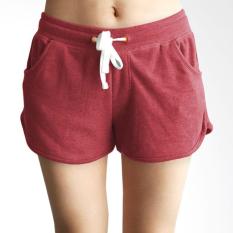 Morning Whistle Lounge Shorts Celana Wanita - Red Cardinal