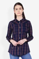 Morphidae Women Clothing Tops Blouses & Shirts Wanita Busana Atasan Blus & Kemeja Navy Blue Biru laut Diskon discount murah bazaar baju celana fashion brand branded