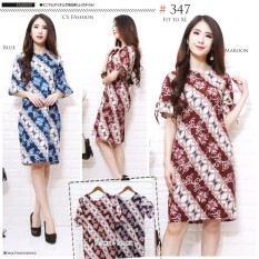 Moscow Dres Batik/Dres katun stretch/Dres Annisa/Lengan 3/4