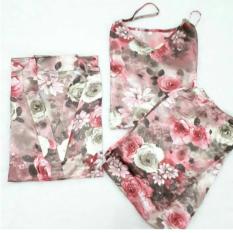 Moscow/Kimono Satin/Kimono hotpants/Kimono Bunga/Baju tidur adem/Kimono Rosella