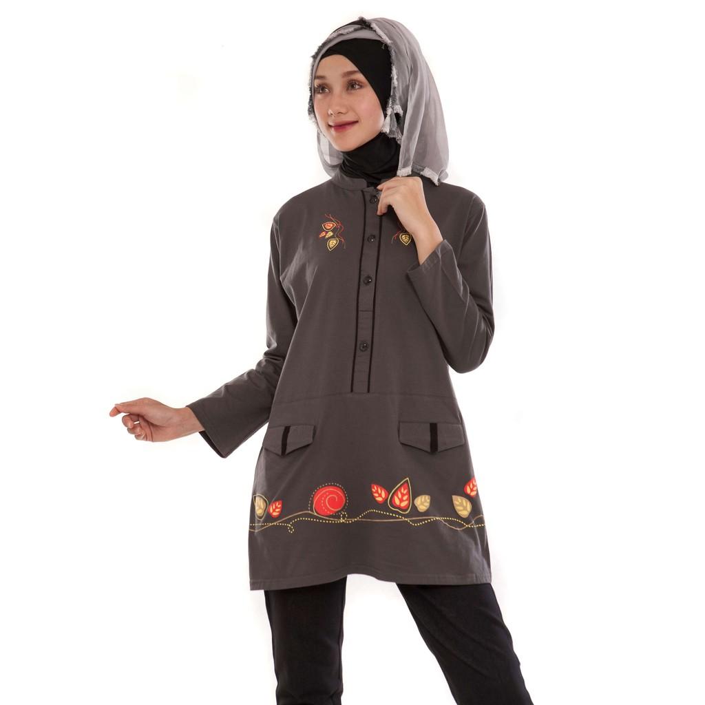 Motif - Tunik Dress / Atasan Muslimah / Busana Muslim Wanita Motif -  T 30