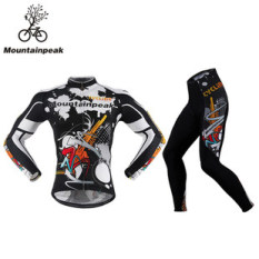 Mountainpeak Baju Balap Sepeda Musim Semi atau Musim Panas Pakaian Balap Sepeda Lengan Panjang Pria atau Wanita Celana Balap (karnaval Lengan Panjang Jas Model Laki-laki)