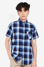 MOUTLEY Pakaian Kemeja Formal Pria Men Shirt Blue Diskon discount murah bazaar baju celana fashion brand branded