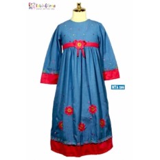 MTA 206 Denim 2-12 tahun grosir baju busana muslimah anak gamis perempuan
