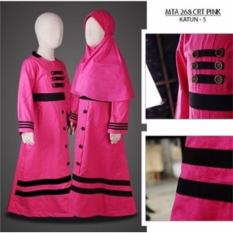 MTA268Pink(4+-6tahun) gamis anak fashion grosir gemuk