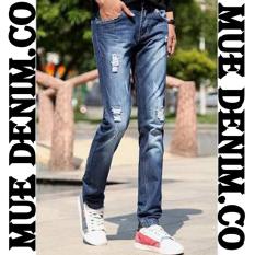 MUE DENIM.CO CELANA PANJANG PRIA MODEL SOBEK BAHAN JEANS STREETS TERBARU