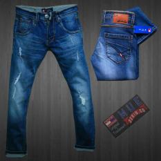 MUE DENIM.CO CELANA PANJANG PRIA MODEL SOBEK BAHAN SOFT JEANS STREETS PANTS TERBARU PRIA