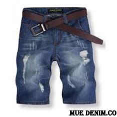 MUE Denim.Co Celana Pendek Pria BAHAN SOFT JEANS Model Sobek Terbaru
