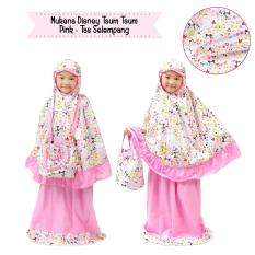 Mukena Anak Disney Tsum Pink Tas Selempang Xs