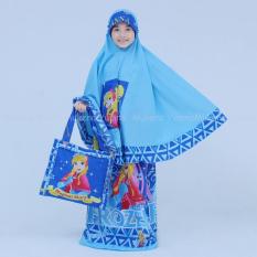 Mukena Anak Karakter Putri AE Cantik Terbaru Dan Elegan Warna Biru