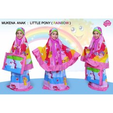 Mukena Anak Rainbow Pink Lucu