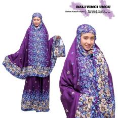 Mukena Bali Cantik Motif Bunga Merambai DVC Terbaru Eksklusif Warna Ungu
