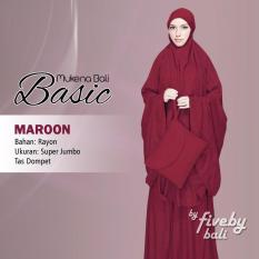 Mukena Bali Indah VerBasic Polos Ukuran Super Jumbo Warna Merah Maroon