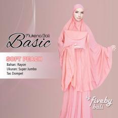 Mukena Bali Indah VerBasic Polos Ukuran Super Jumbo Warna Soft Peach