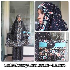 Mukena Bali Premium Cherry Elegan - Hitam