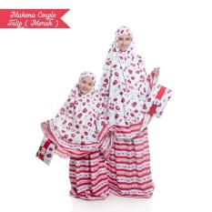 MUKENA COUPLE BALI TULIP TAS PESTA MERAH IBU ANAK