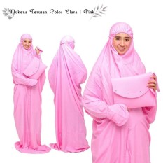MUKENA DEWASA BALI TERUSAN POLOS CLARA PINK