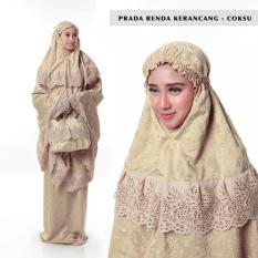 MUKENA EXCLUSIVE HANTARAN NIKAH SUTRA PARIS PREMIUM BORDIR COKLAT SUSU