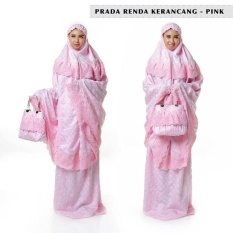 MUKENA EXCLUSIVE HANTARAN NIKAH SUTRA PARIS PREMIUM BORDIR RENDA PINK