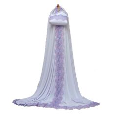 Mukena Dubai Arafah II Putih Renda Biru