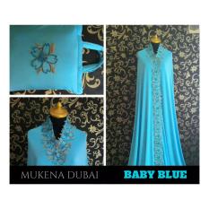 Mukena Katun Cantik Mewah Elegan Murah Warna Baby Blue