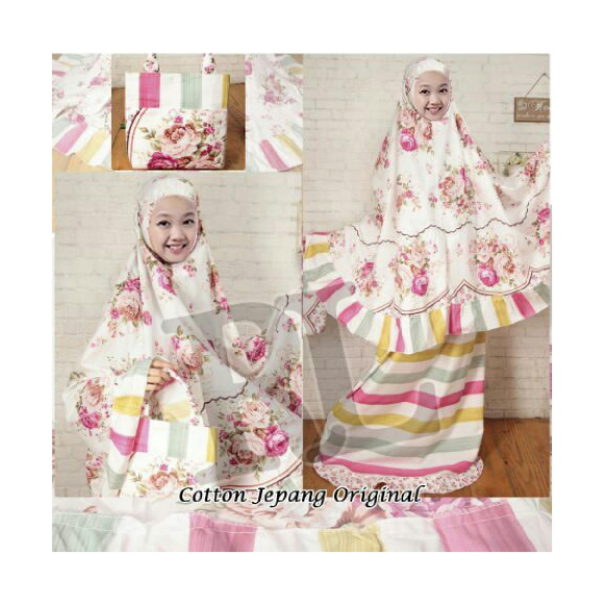 Mukena katun Jepang Kids Jasmin [pink]