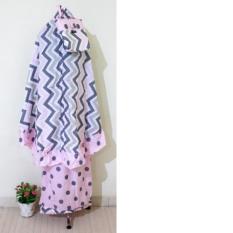 Mukena katun Jepang motif Zigzag