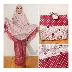 Mukena Katun Jepang - Perlengkapan Sholat - ST Mukena Sakura Maroon