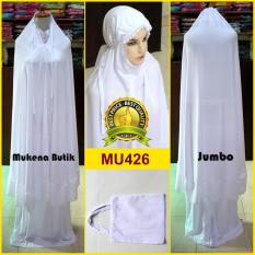 Mukena Katun Rayon Super Warna Putih Cerah Polos - MU426