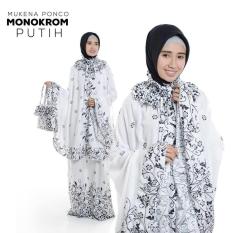 MUKENA PONCO BALI DEWASA MONOKROM PUTIH