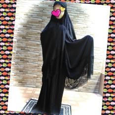 Mukena Premium Silky Polos Hitam POETI