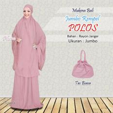 Mukena Rayon Bali Ukuran Jumbo Warna Polos Plum