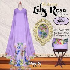 Mukena Rayon Bali Ukuran Super Jumbo LilyRose EXS Premium Warna Lilac