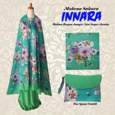 D.ONE.SHOP Mukena Sakura Innara Exclusive Rayon Janger Super Jumbo - Hijau