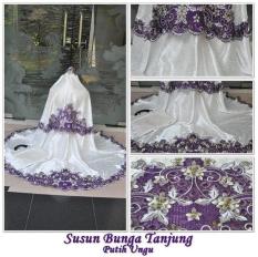 MUKENA SUSUN BUNGA TANJUNG (PUTIH UNGU)