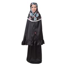 mukena tatuis satin tiara 247 black anak