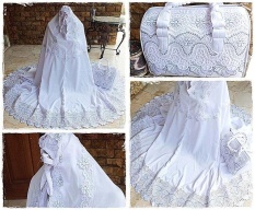 MUKENA TELEKUNG RUKUH DEWASA SEMI SUTRA VELVET BORDIR TAS PUTIH