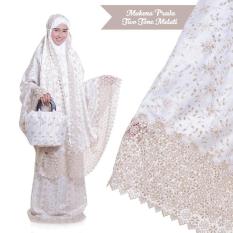 MUKENA TELEKUNG RUKUH EXCLUSIVE SUTRA PARIS PRADA RENDA BORDIR MELATI