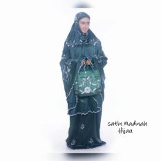 MUKENA TELEKUNG RUKUH EXCLUSIVE SUTRA SATIN BORDIR SULAM HIJAU