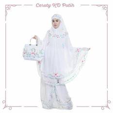 MUKENA TELEKUNG RUKUH KADO HANTARAN NIKAH CERUTY PUTIH BORDIR KD