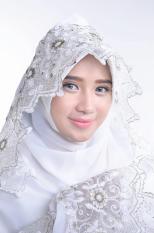 MUKENA TELEKUNG RUKUH KADO HANTARAN NIKAH DOUBLE HYCON PUTIH SILVER
