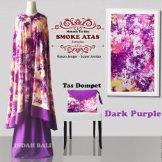 Mukena Tie Dye Smoke Atas Exclusive Dark Purple