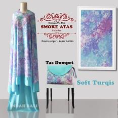 Mukena Tie Dye Smoke Atas Exclusive Soft Turqis