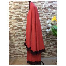 Mukenah Katun Jepang Premium 1set - Merah