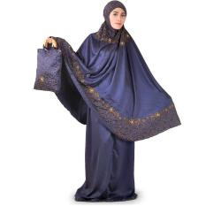 Mukenah velvet purple bordir - STM 060