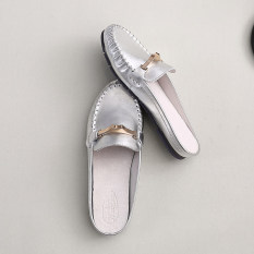 Ekspor nomor tidak lengkap Kulit asli sepatu wanita cuci gudang Merek Harga spesial pabrik Penanganan Produk Asli barang sisa diskon hijab Sepatu sandal wanita