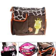 Multifungsi Popok Bayi Mumi Popok Makan Handbag Tote Tas Selempang Coklat-Internasional