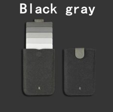 Multifunction Waterproof Card Holder Stack Up Pull Out Slim Wallet Cascading Travel Case Wallet Pack Black Grey - intl