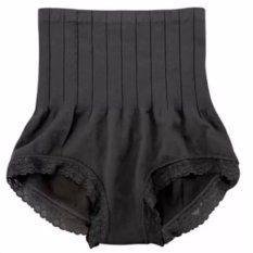 Munafie Korset Celana Pelangsing Tubuh Wanita Renda Pengecil Pengencang Pantat Badan Ideal Perut Ramping Slimlift Seksi Body Slim Diet Slimming Nyaman Aman - Hitam