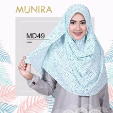 Munira Pashmina Instan Bubble Crepe Polkadot MD49 Hijau